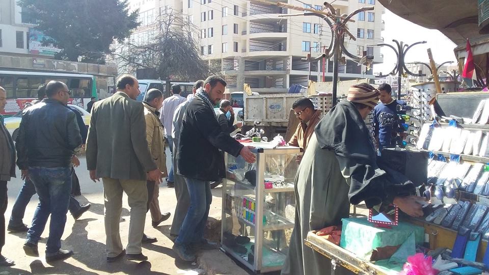  حملة إزالة الإشغالات المخالفة بشوارع حي شرق كفرالشيخ 