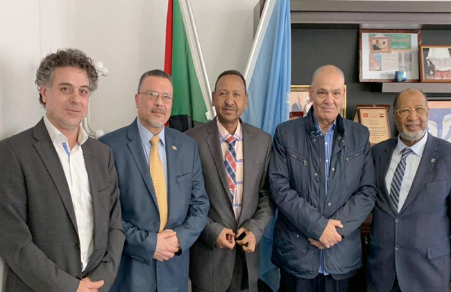 اتحاد الجاليات المصرية يستقبل سفيرالسودان بالأمم المتحدة في جنيف