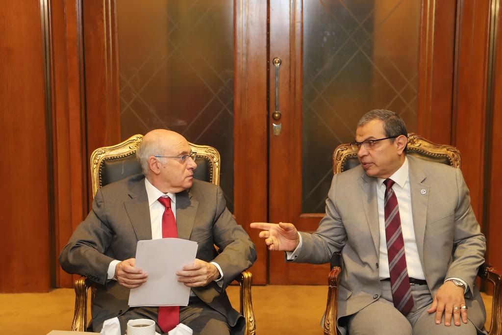 لقاء وزير القوى العاملة محمد سعفان وكميل أبو سليمان وزير العمل اللبناني