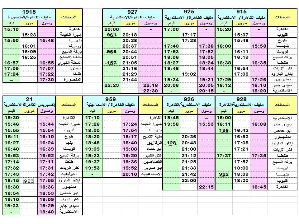 مواعيد القطارات خلال شهر رمضان