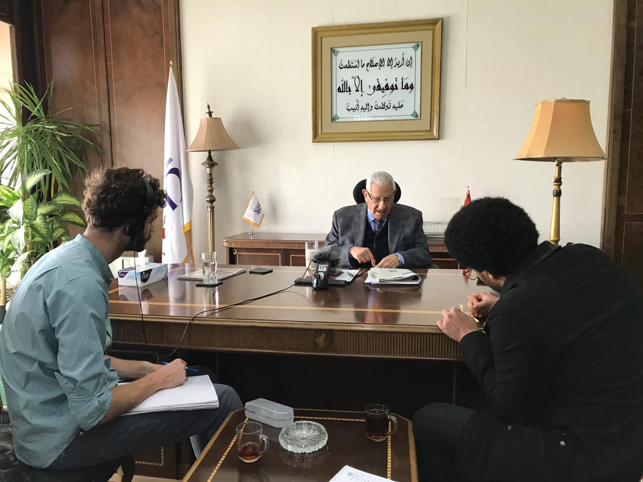 لقاء مكرم محمد أحمد ووكالة الأنباء الفرنسية
