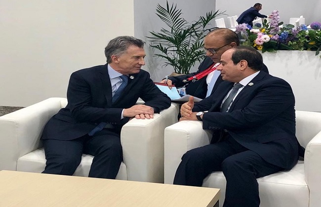 الرئيس السيسي يلتقي نظيره الأرجنتيني على هامش أعمال قمة مجموعة العشرين