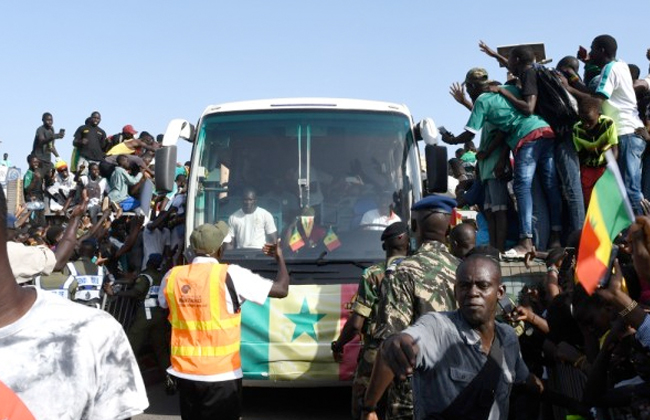 استقبال جماهيري ورئاسي حافل لمنتخب السنغال لدى عودته لداكار