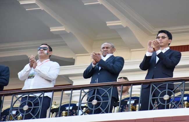 رئيس مدغشقر يحضر مباراة منتخب بلاده أمام الكونغو بإستاد الإسكندرية