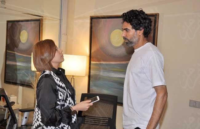  	محمد علاء خلال لقاءه ببوابة الأهرام