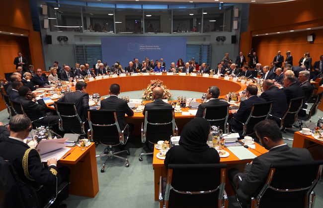 مؤتمر ليبيا في برلين الاتفاق على حظر السلاح واتخاذ خطوات لتحقيق السلام