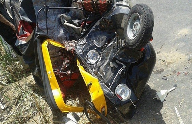 إصابة  مواطنين فى حادث على طريق دمنهور – شبراخيت بالبحيرة