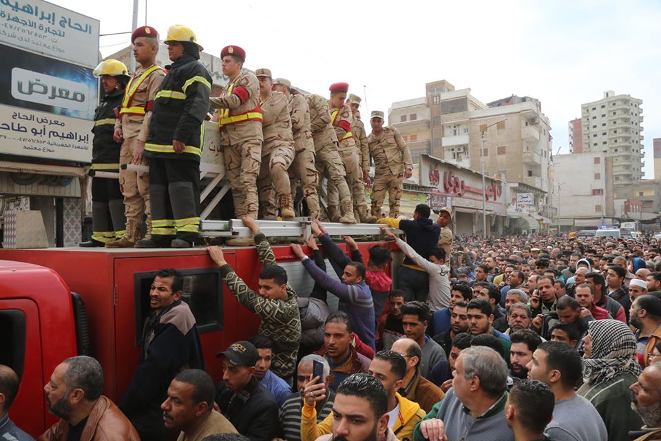 تشييع جثمان شهيد الواجب من المسجد الإبراهيمي بدسوق