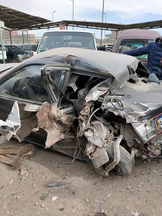 مصرع سائق وإصابة 7 آخرين في حادث تصادم بالشرقية