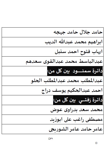  أسماء المرشحين في جولة الإعادة بالمقاعد الفردية في انتخابات «النواب» بالغربية