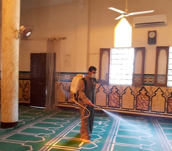 حملات النظافة والتعقيم بالمساجد