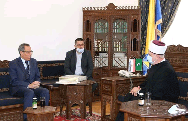 مفتي البوسنة والهرسك يعرب عن تطلعه إلى تحقيق المزيد من التقدم في التواصل مع المؤسسات الدينية المصرية