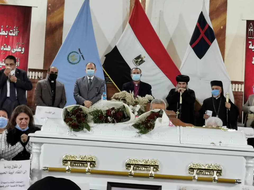 جنازة القس باقي صدقة، شيخ قسوس الطائفة الإنجيلية بمصر