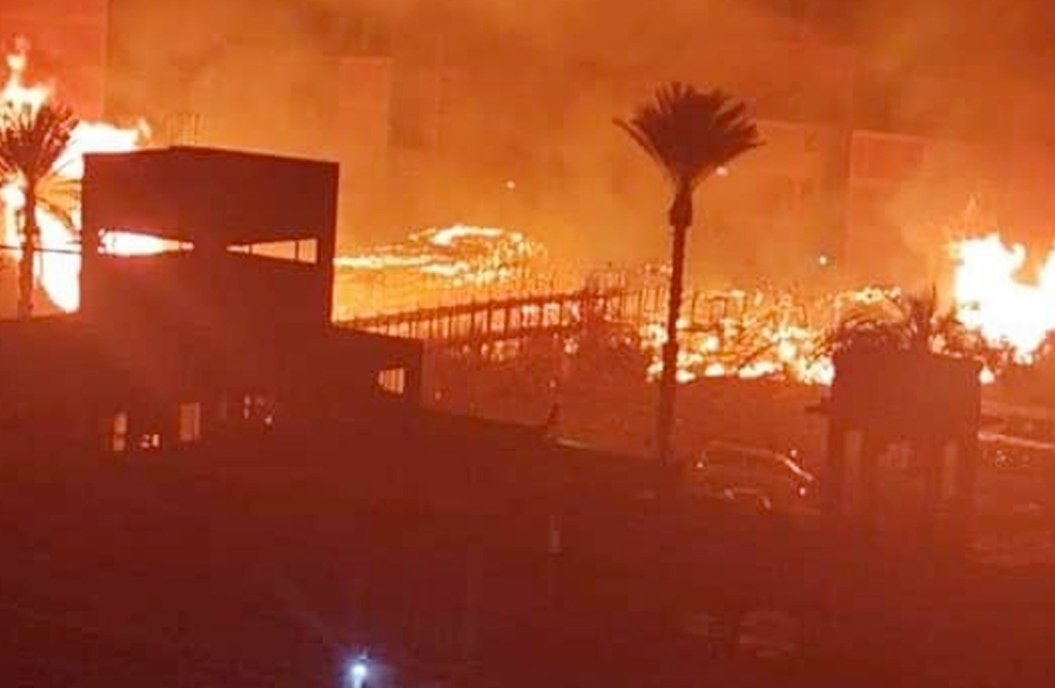 حريق هائل بمصنع غزل بقرية السالمية بكفر الشيخ - بوابة الأهرام