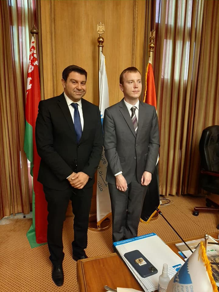 رئيس غرفة الاثاث خلال استقباله سفير بيلاروسيا