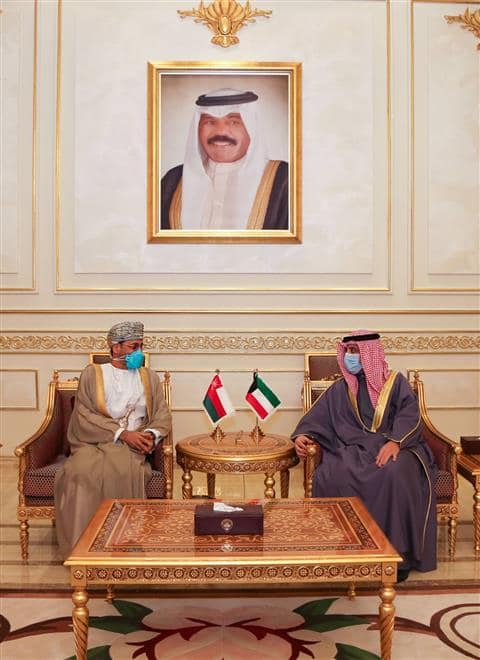 بدر بن حمد البوسعيدي وزير الخارجية العُماني فى زيارته للكويت