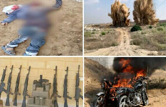 نص بيان القيادة العامة للقوات المسلحة عن رصد وتتبع وتدمير البؤر الإرهابية بشمال سيناء 