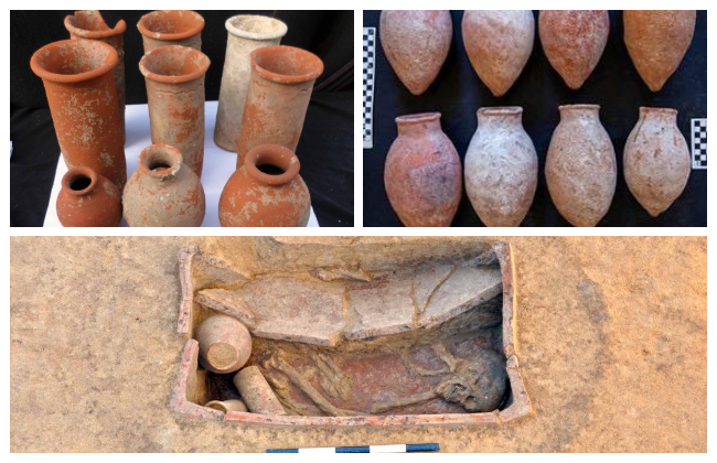 الكشف عن  مقبرة بمنطقة آثار كوم الخلجان في الدقهلية | صور