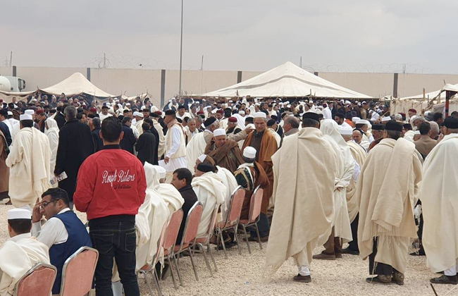 الملتقى العام لمشايخ وأعيان القبائل الليبية بترهونة يشهد مصالحة  بين قبائل التبو وأولاد سليمان والقذاذفة