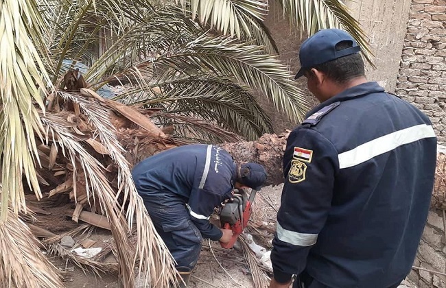 احتواء آثار الطقس السيئ  ورفع المعوقات التي تسبب خطورة على المواطنين بسوهاج | صور 