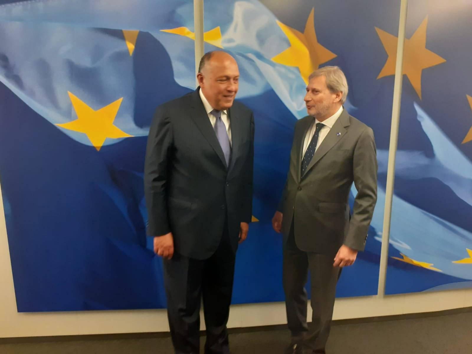  وزير الخارجية يلتقي مفوض الاتحاد الأوروبي للميزانية