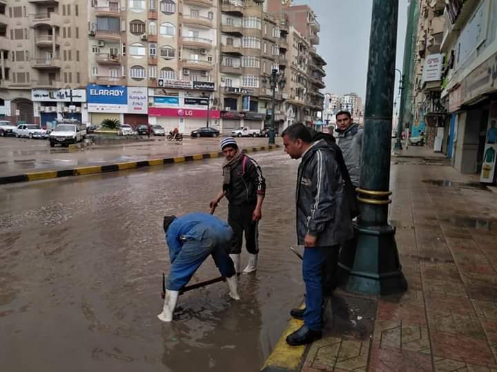 سقوط الأمطار الرعدية على المنوفية  