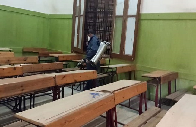 تطهير  مدارس بالإسكندرية لمواجهة كورونا  