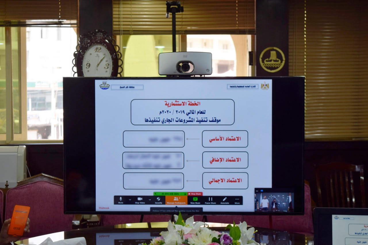 محافظ كفر الشيخ يعقد اجتماعاً عبر الفيديو كونفرانس