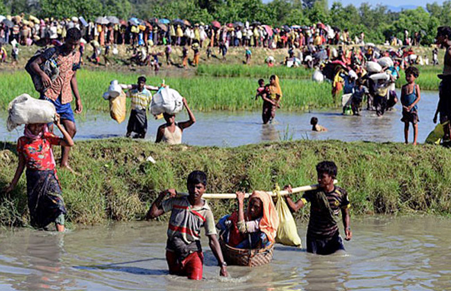  فرار آلاف الروهينجا من غرب ميانمار بعد قيام الجيش البومى بعمليات تطهير عرقي جديدة