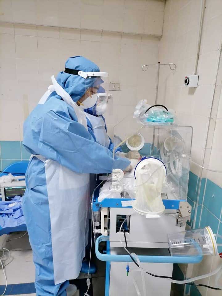  	إجراء أول عملية ولادة بمستشفى العزل بجامعة المنصورة
