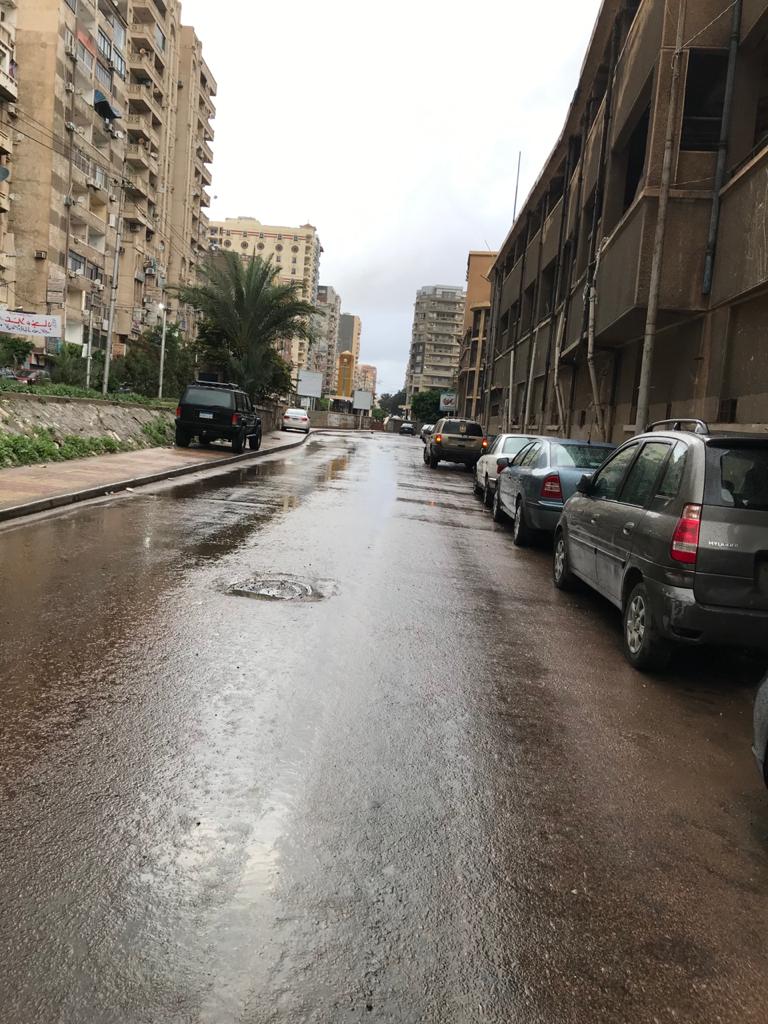 أمطار غزيرة في الإسكندرية