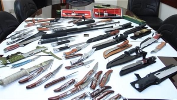 الشرطة تضبط 182 قطعة سلاح أبيض خلال حملات أمنية 