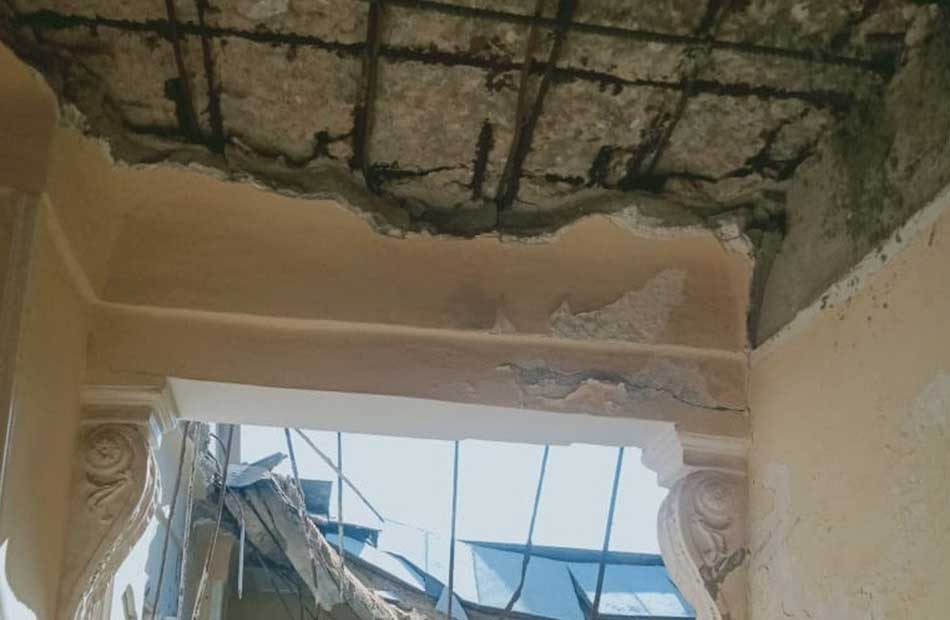  انهيار سقف عقار بمنطقة البيطاش غرب الإسكندرية | صور