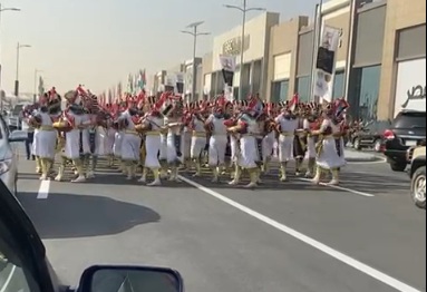 بالزي الفرعوني الموسيقات العسكرية تستقبل ضيوف  إيديكس   |فيديو