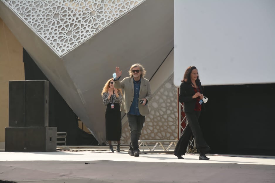 استقبال كوستوريتسا لحضور جلسته بمهرجان القاهرة السينمائي