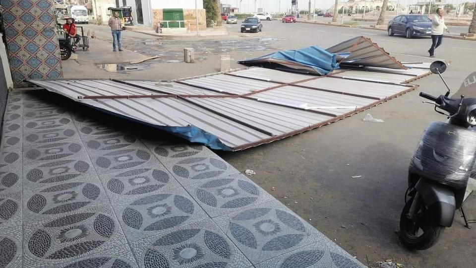 عاصفة ترابية تضرب محافظة بورسعيد