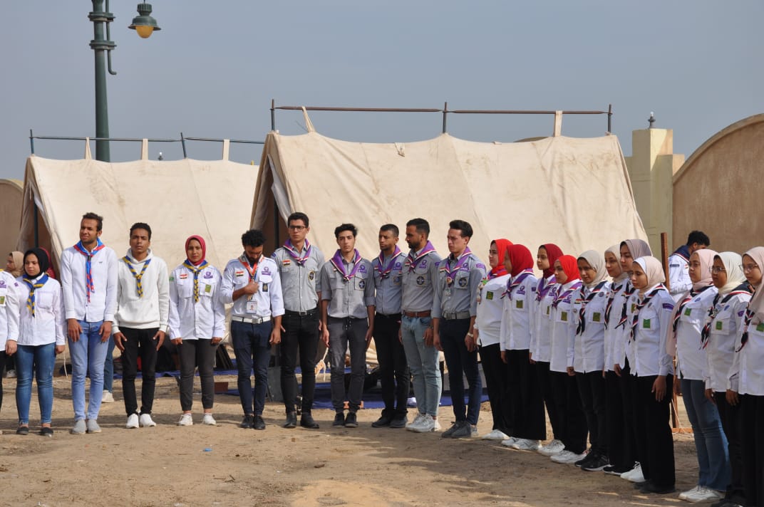 افتتاح المخيم التدريبي الكشفي والإرشادي لعشائر جوالة جامعة كفرالشيخ