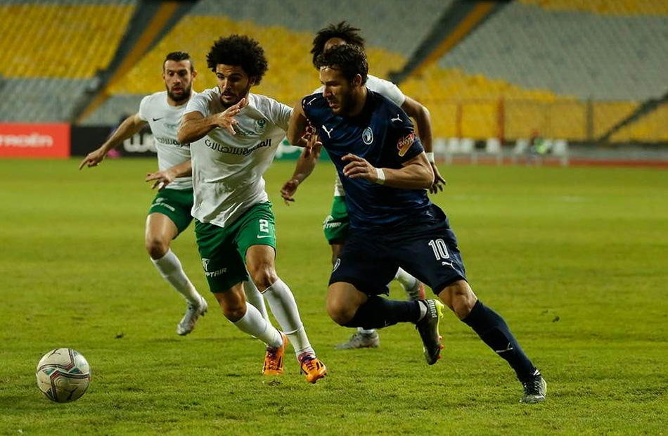 المصري يتعادل أمام بيراميدز بهدف عمر كمال