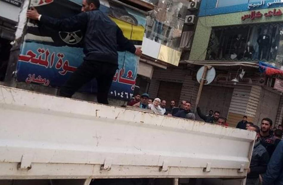 ضبط  حالة إشغال طريق في  حملات بمناطق وسط الإسكندرية 