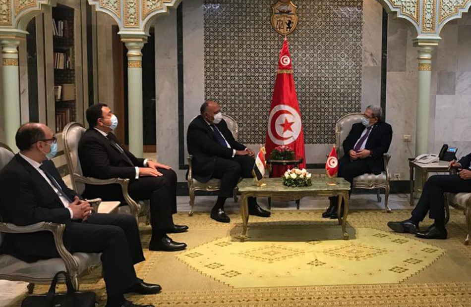 سامح شكري يلتقي نظيره التونسي بمقر الخارجية التونسية| صور