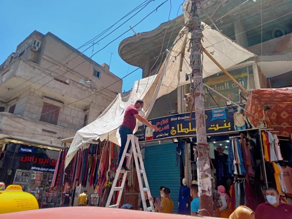 حملة مكبرة لإزالة الإشغالات بشوارع دسوق بكفرالشيخ