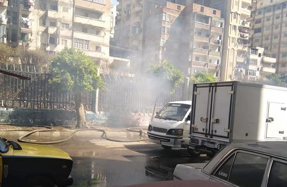 السيطرة على حريق محدود بحرم السكة الحديد في الإسكندرية