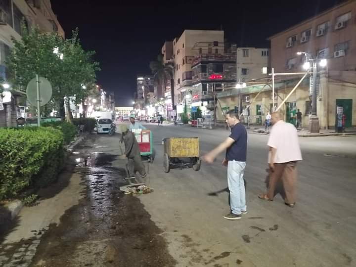 حملة نظافة بميدان ساحة أبو الحجاج وميدان الساعة وشارع المحطة بالأقصر |صور
