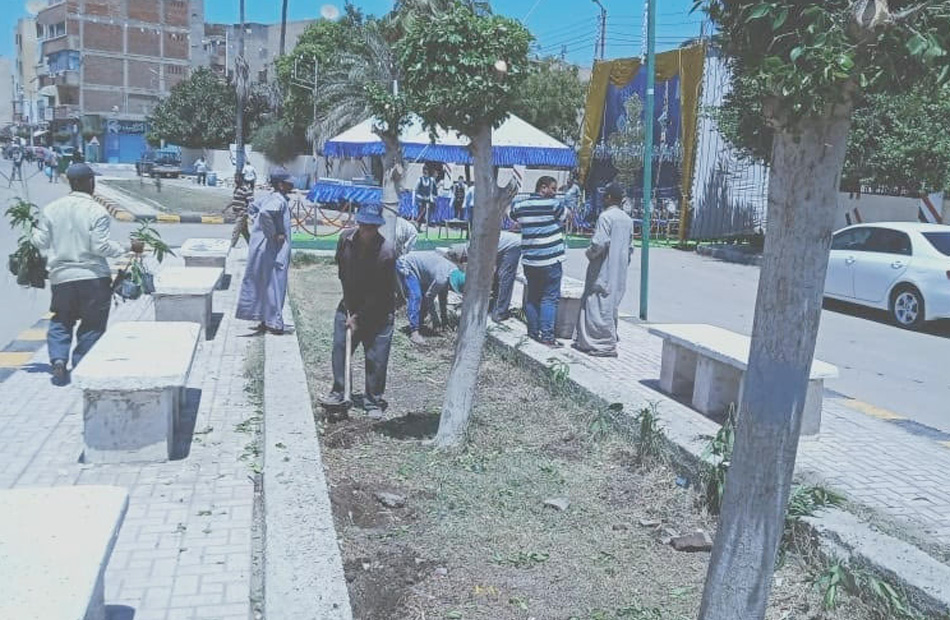  	رفع كفاءة حدائق مدينة كفر الشيخ