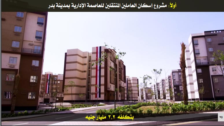 مشروع سكن العاملين بالعاصمة الإدارية الجديدة بمدينة بد 