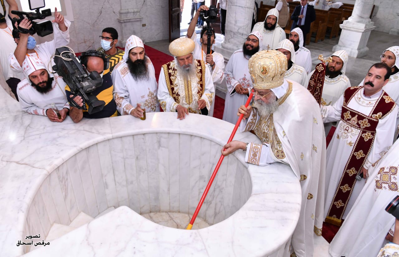  البابا تواضروس يدشن الكاتدرائية الجديدة بدير مارجرجس بالخطاطبة 