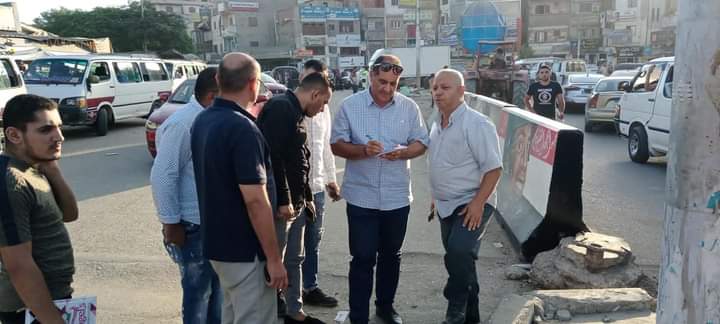 رئيس حي غرب المنصورة يتابع التشطيبات النهائية لتطوير ميدان سندوب |صور 