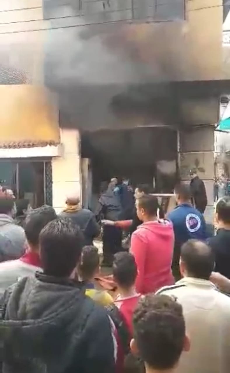 حريق سوبر ماركت بمدينة طنطا