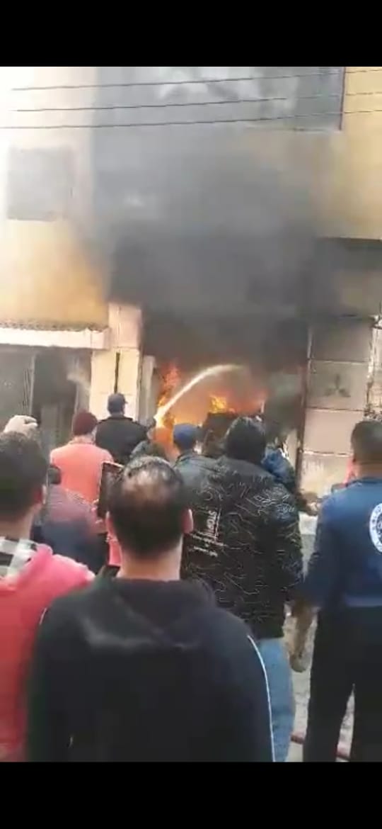 حريق سوبر ماركت بمدينة طنطا