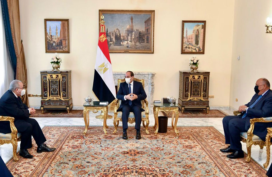 الرئيس السيسي و العمامرة  يتوافقان حول تحقيق الأمن والاستقرار وصون وحدة وسيادة ليبيا وتوحيد مؤسساتها الوطنية